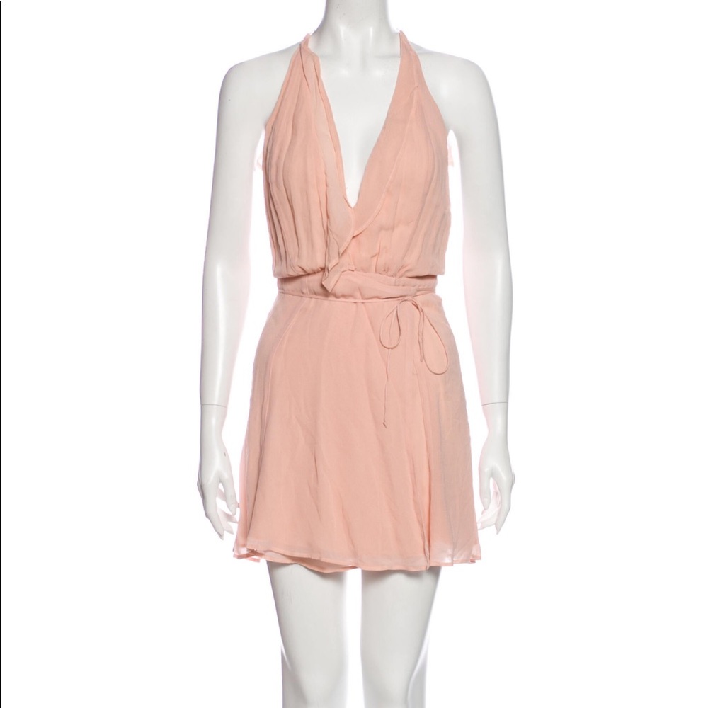 Reformation tunic dress with ruffles extra small